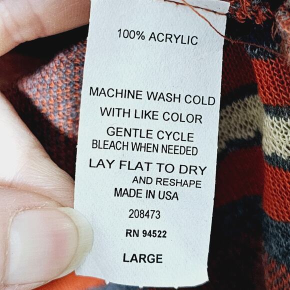 Say What Sweater Cardigan Vintage Y2K Lightweight Made in USA Size L Western - Picture 4 of 4